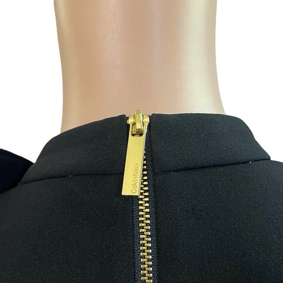 NEW Calvin Klein Bow Neck Sheath Dress Petite Party Classic Preppy Knee Length - Picture 6 of 9